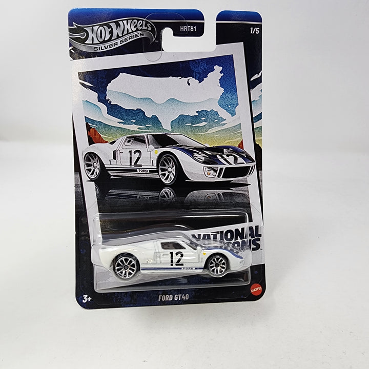 Ford GT40 1/5 * White * 2025 Hot Wheels National Icons