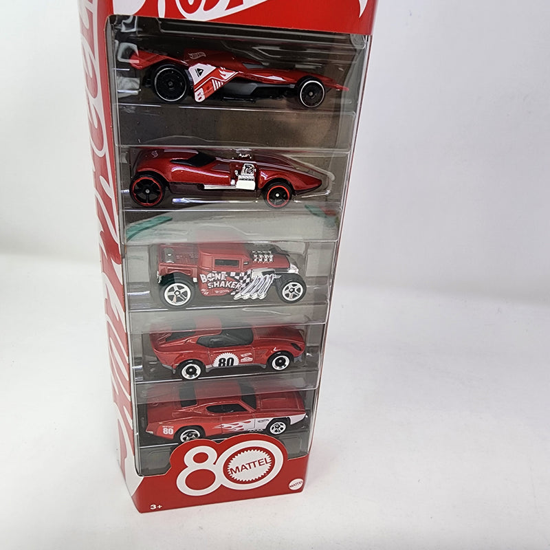 5 Pack * Hot Wheels 2025 * Limited Edition 80th Anniversary Mattel