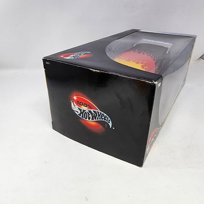 Customized VW Drag Bus * Black w/ Flames * 100% Hot Wheels 1/18 Scale