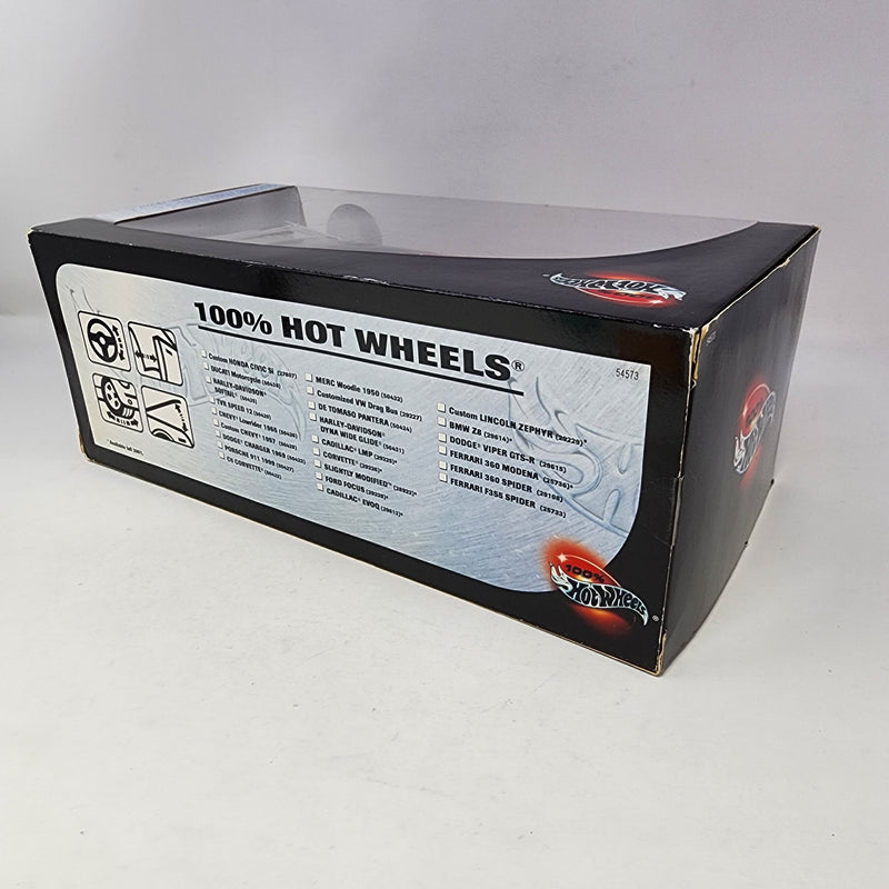 Customized VW Drag Bus * Black w/ Flames * 100% Hot Wheels 1/18 Scale