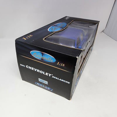 2001 Chevrolet Avalanche * Blue * Welly Collectibles 1/18 Scale