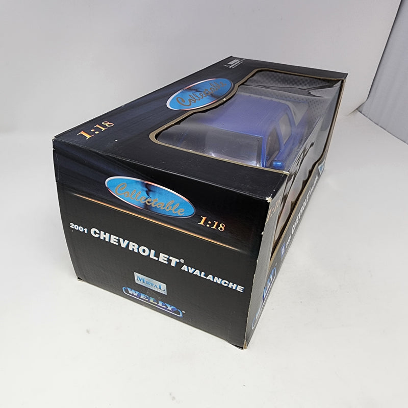 2001 Chevrolet Avalanche * Blue * Welly Collectibles 1/18 Scale