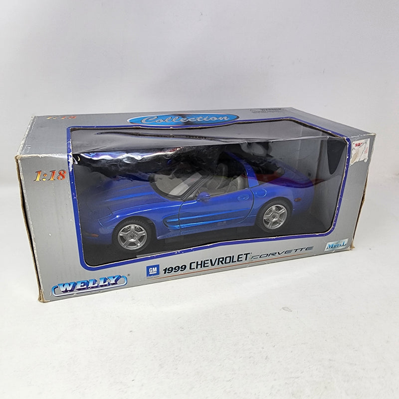 1999 Chevrolet Corvette * Blue * Welly Collectibles 1/18 Scale