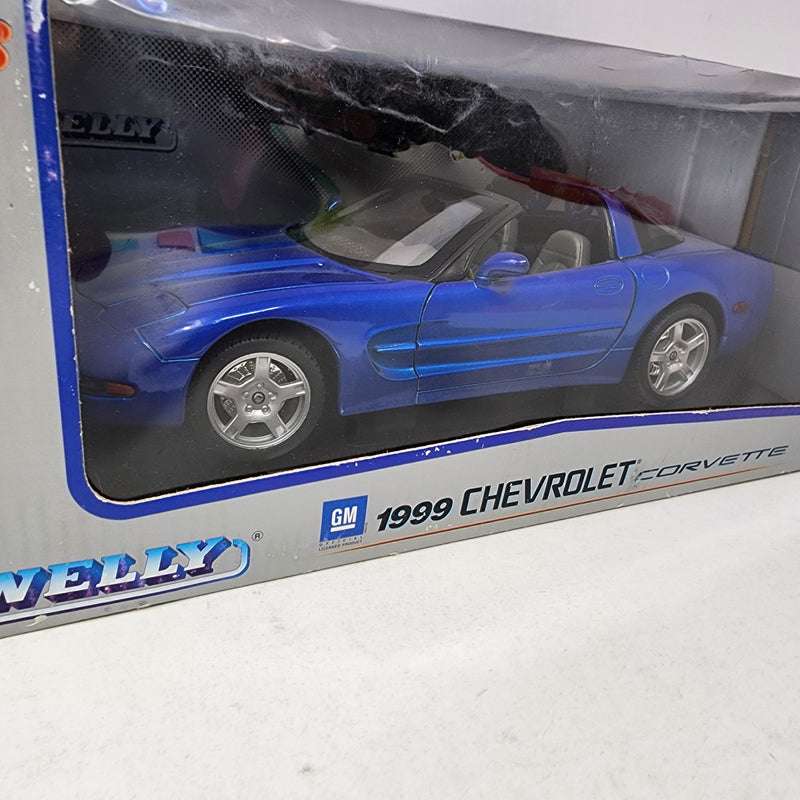 1999 Chevrolet Corvette * Blue * Welly Collectibles 1/18 Scale