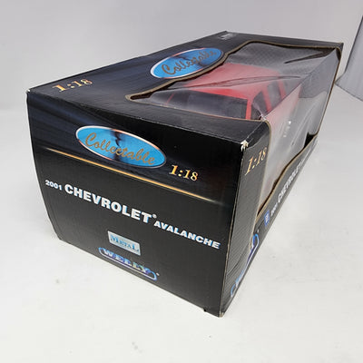 2001 Chevrolet Avalanche * RED * Welly Collectibles 1/18 Scale