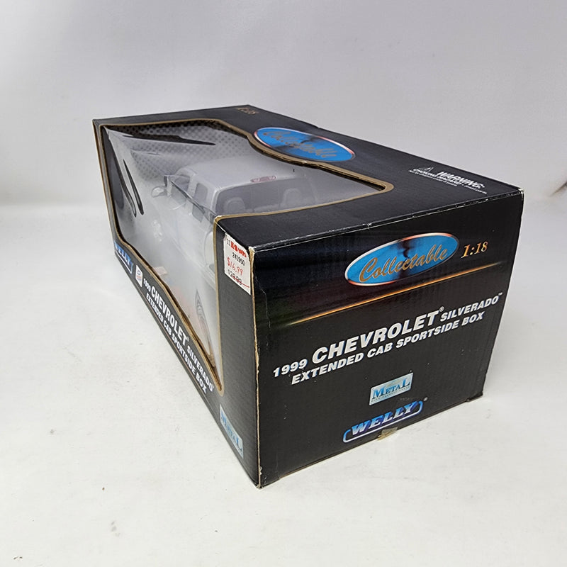 1999 Chevrolet Silverado Extended Cab Sportside Box * Welly Collectibles 1/18 Scale