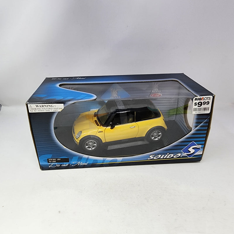 2001 Mini Cooper * Yellow * Solido Collectibles 1/18 Scale