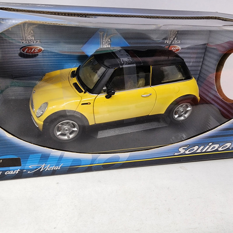 2001 Mini Cooper * Yellow * Solido Collectibles 1/18 Scale