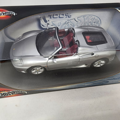 Ferrari 360 Spider * Silver * 100% Hot Wheels 1/18 Scale