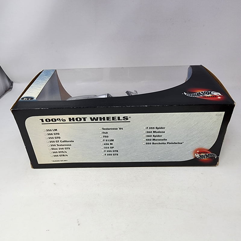 Ferrari 360 Spider * Silver * 100% Hot Wheels 1/18 Scale