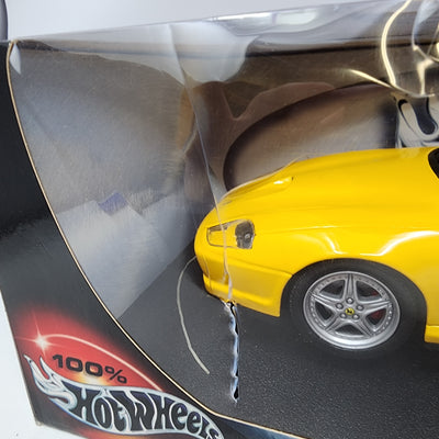Ferrari 550 Barchetta Pinninfarina * Yellow * 100% Hot Wheels 1/18 Scale