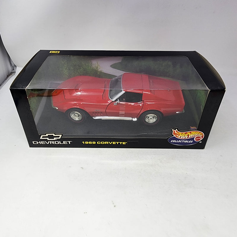 1969 Chevrolet Corvette * RED * Hot Wheels Collectibles 1/18 Scale