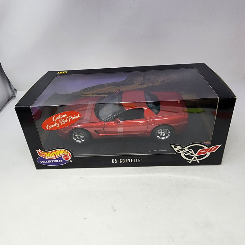 C5 Chevrolet Corvette * Candy RED * Hot Wheels Collectibles 1/18 Scale