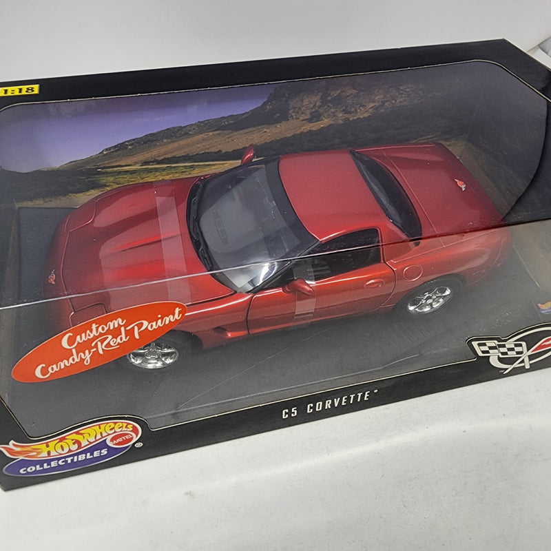 C5 Chevrolet Corvette * Candy RED * Hot Wheels Collectibles 1/18 Scale