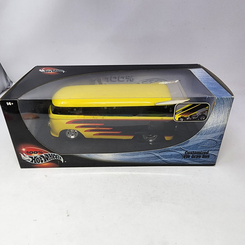 Customized VW Drag Bus * YELLOW * 100% Hot Wheels 1/18 Scale