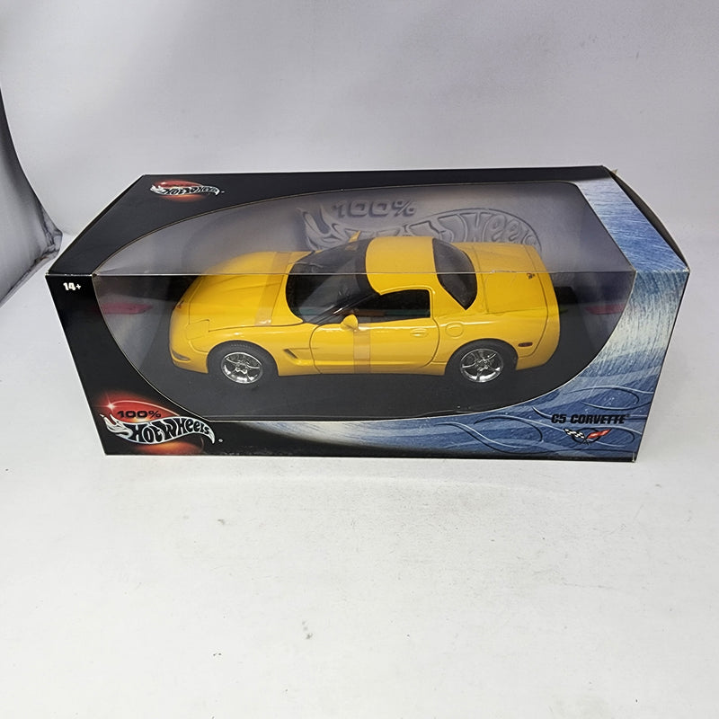 C5 Corvette * Yellow * 100% Hot Wheels 1/18 Scale