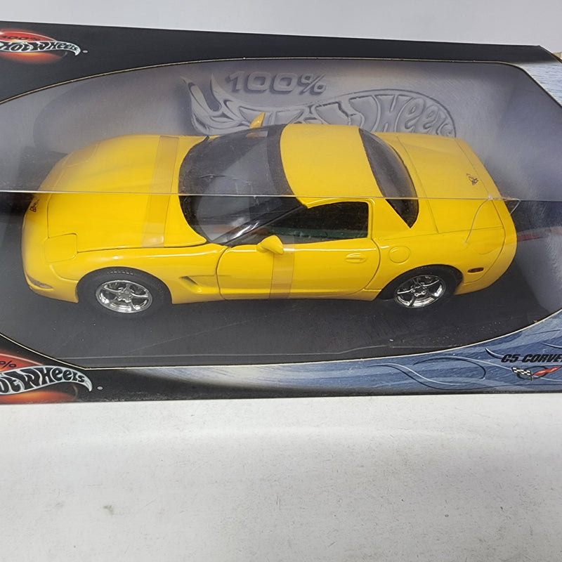 C5 Corvette * Yellow * 100% Hot Wheels 1/18 Scale