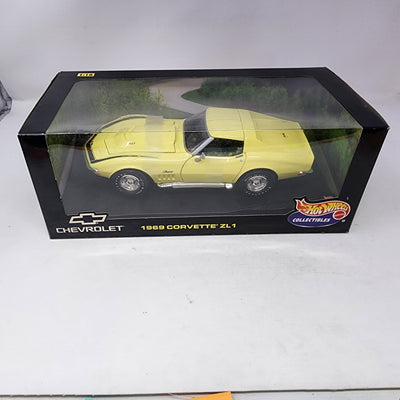 1969 Chevrolet Corvette ZL1 * YELLOW * Hot Wheels Collectibles 1/18 Scale