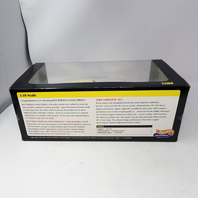 1969 Chevrolet Corvette ZL1 * YELLOW * Hot Wheels Collectibles 1/18 Scale