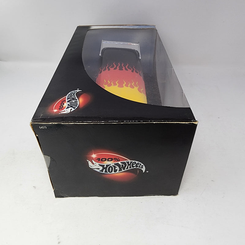 Customized VW Drag Bus * Black w/ Flames * 100% Hot Wheels 1/18 Scale