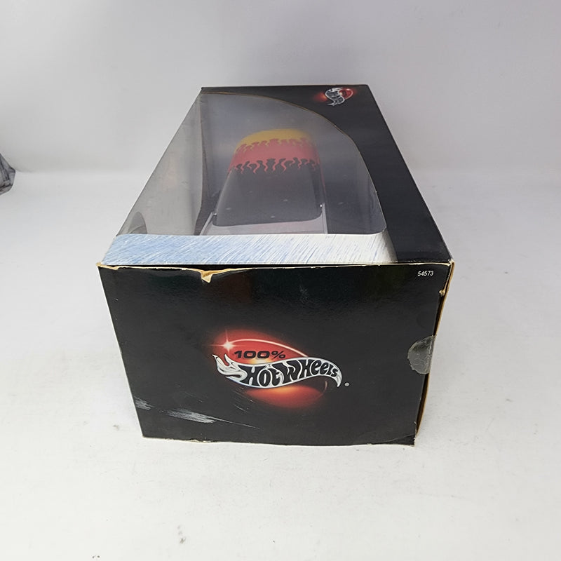 Customized VW Drag Bus * Black w/ Flames * 100% Hot Wheels 1/18 Scale