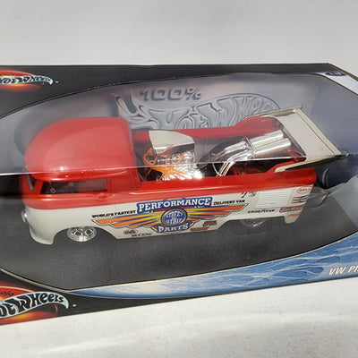 VW Pickup Volkswagen * Red * 100% Hot Wheels 1/18 Scale