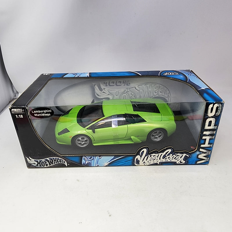 Lamborghini Murcielago West Coast Customs * Green * 100% Hot Wheels 1/18 Scale