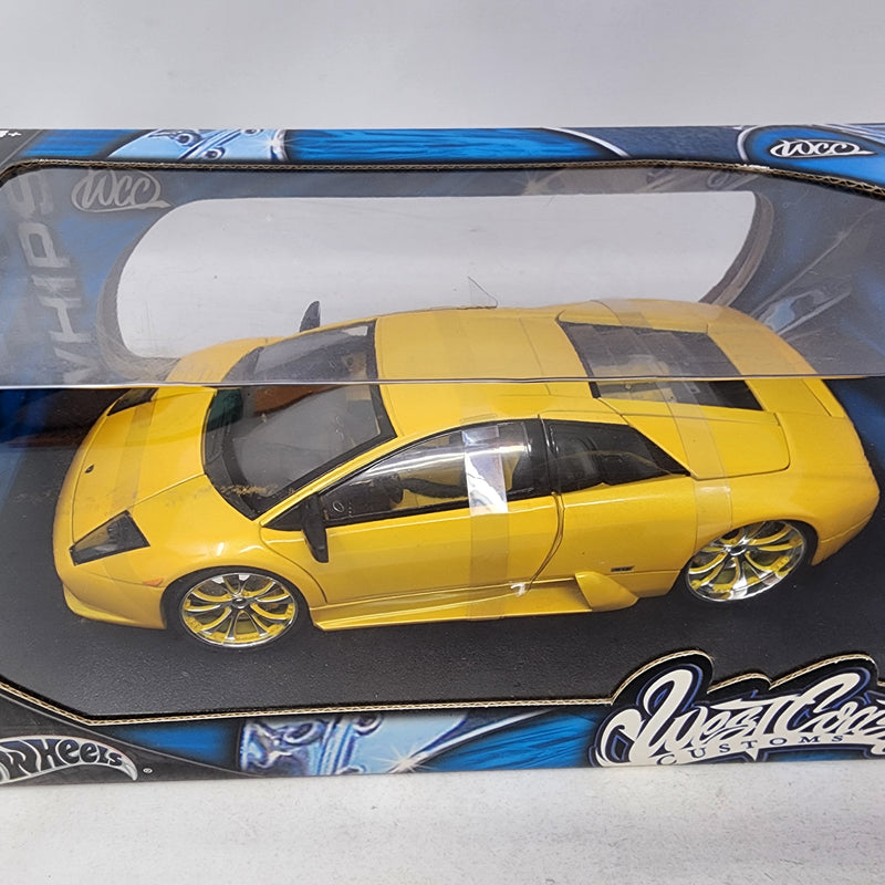Lamborghini Murcielago West Coast Customs * Yellow * Hot Wheels 1/18 Scale
