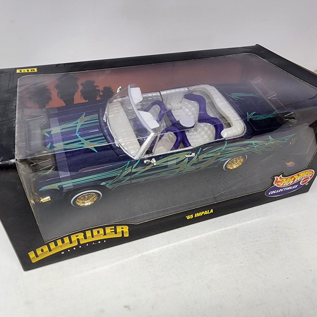 65 インパラ ミニカー hotwheel lowrider magazine Hot Wheels 1965 Chevy Impala Custom Lowrider Magazine 1:18