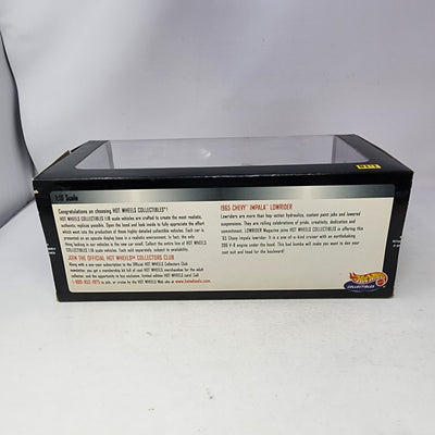 1965 Impala Lowrider Magazine * White * Hot Wheels 1/18 Scale Collectibles