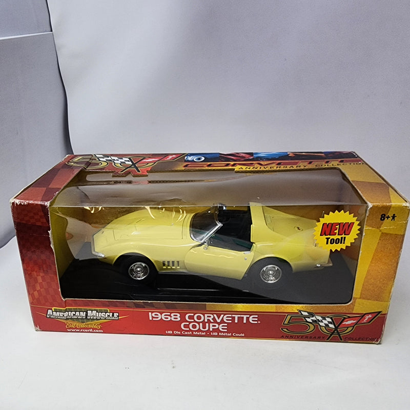 1968 Corvette Coupe * Yellow * ERTL Collectibles 1/18 Scale American Muscle