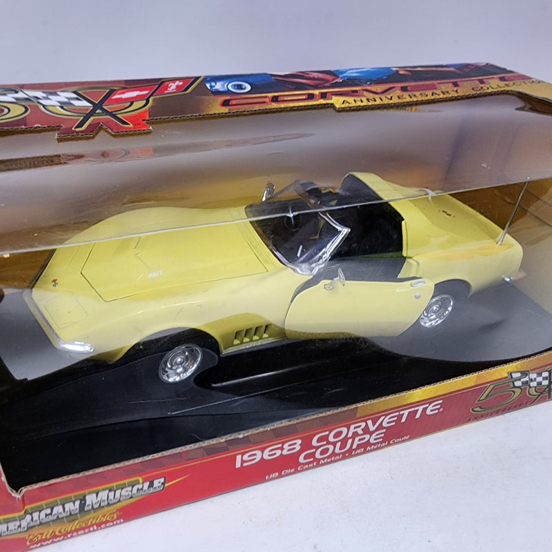 1968 Corvette Coupe * Yellow * ERTL Collectibles 1/18 Scale American Muscle