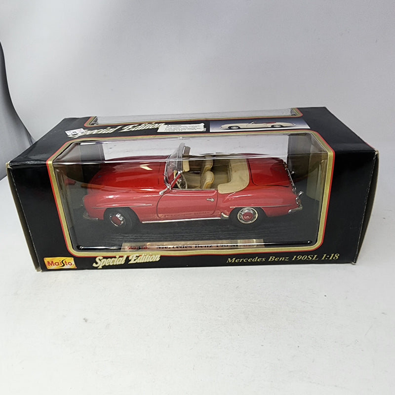 Mercedes-Benz 190SL * RED * Maisto Special Edition 1/18 Scale