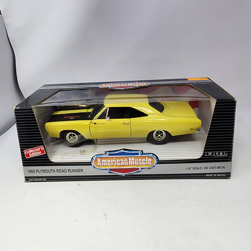 1969 Plymouth Road Runner YELLOW * ERTL American Muscle Edition 1/18 Scale