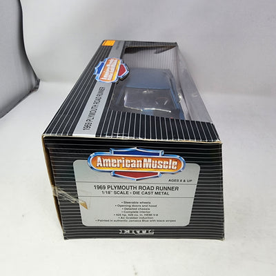1969 Plymouth Road Runner * BLUE * ERTL American Muscle Edition 1/18 Scale