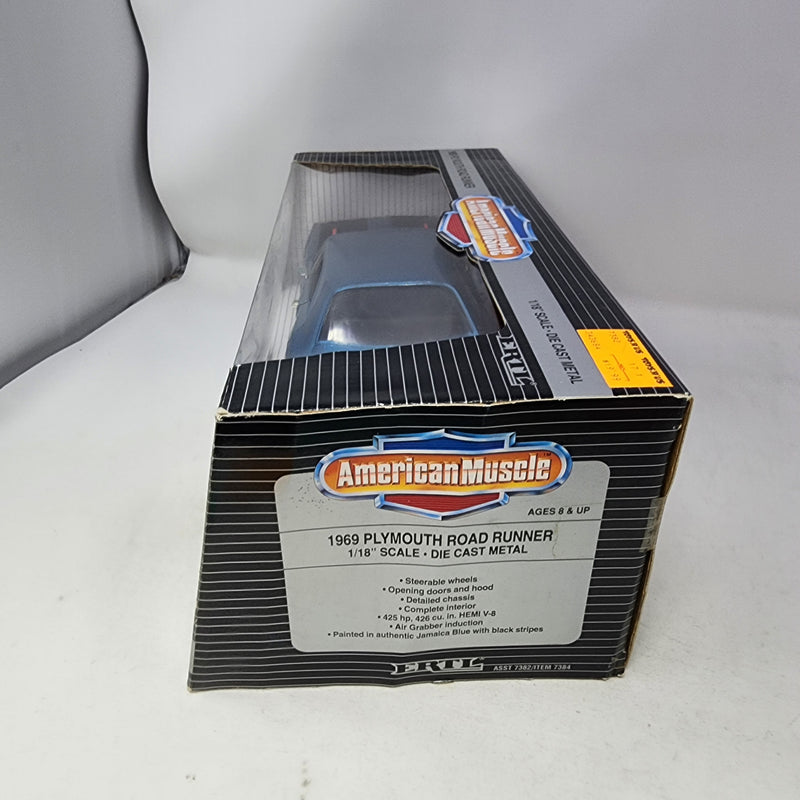 1969 Plymouth Road Runner * BLUE * ERTL American Muscle Edition 1/18 Scale