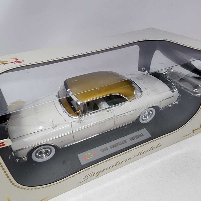1955 Chrysler Imperial * White w/ Gold Top * Signature Models 1/18 Scale