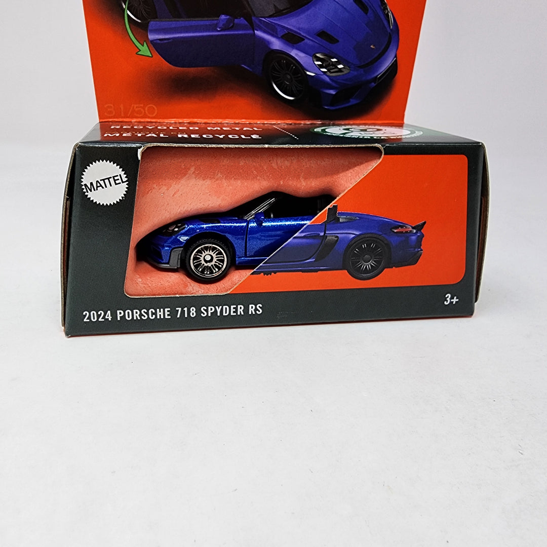 2024 Porsche 718 Spyder RS* Blue * 2025 Matchbox Moving Parts Case