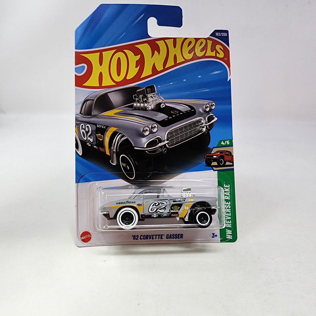 ホットウィール　62 Corvette Gasser　純正プロテクター付き Amazon.com: Hot Wheels 2022 - '62 Corvette Gasser - HW Drag