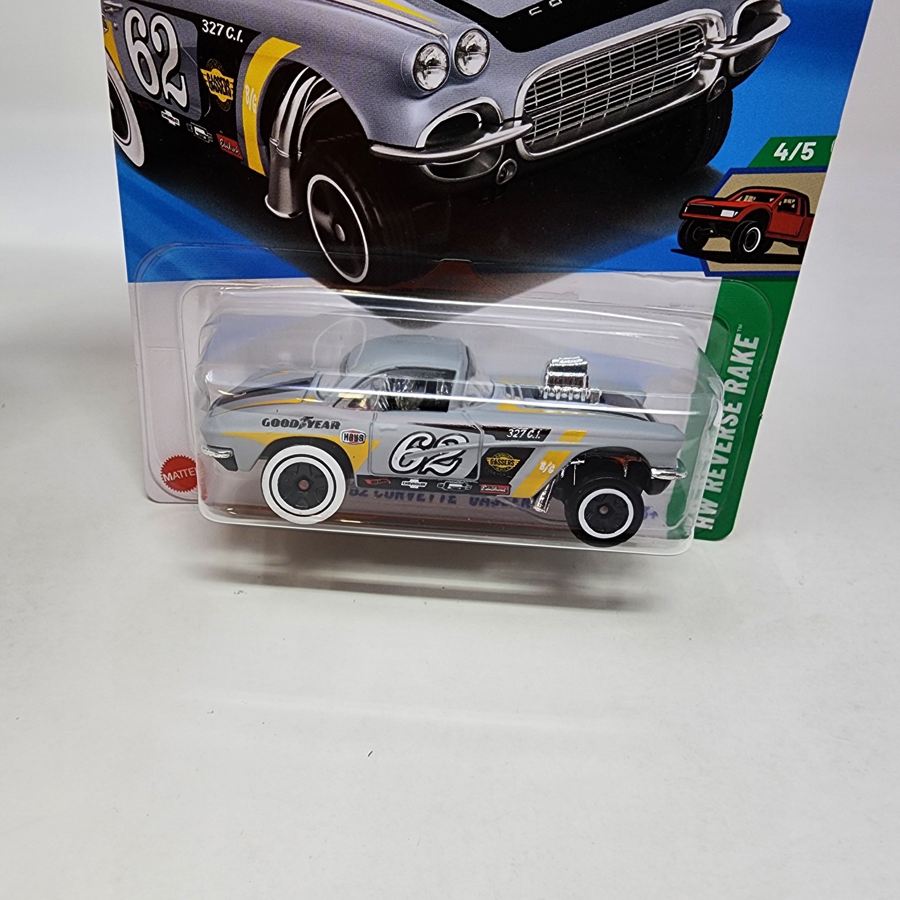 62 Corvette Gasser #182 * Grey * 2025 Hot Wheels NEW! K Case