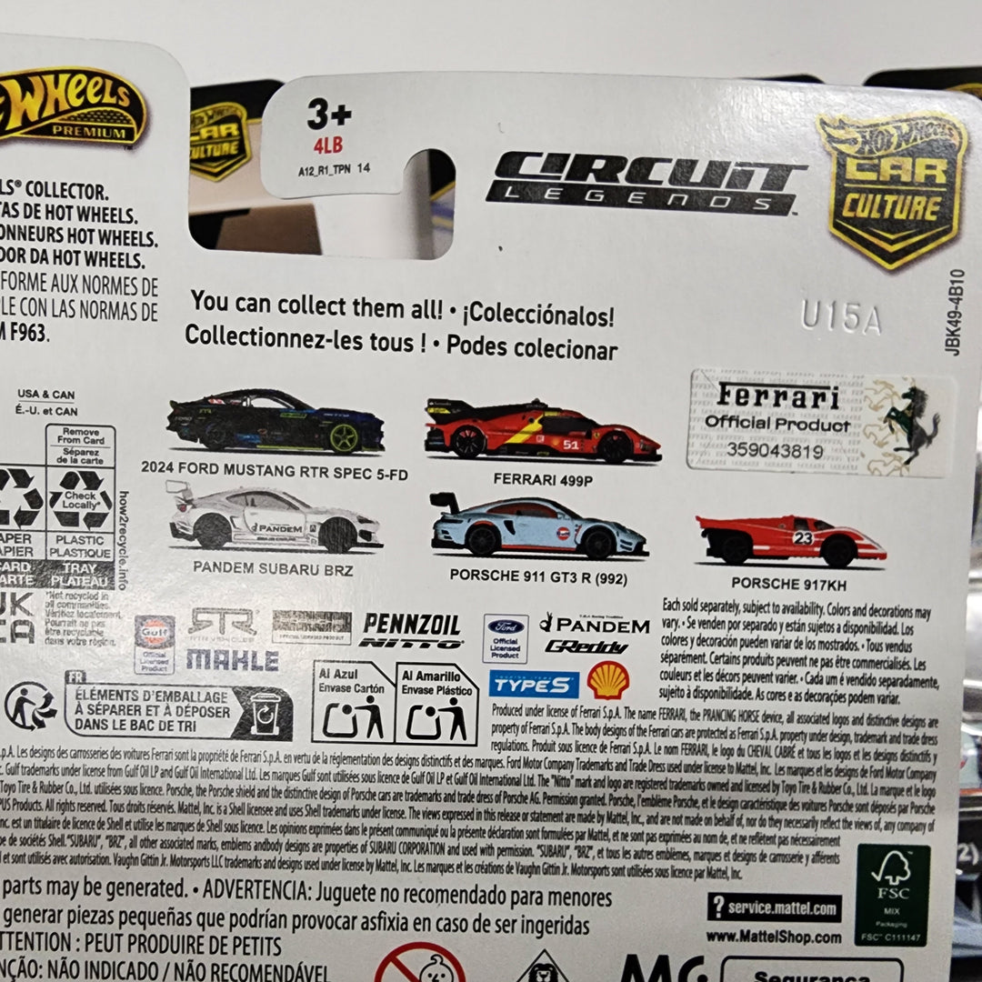 ホットウィール Circuit Legends ミニカー5台セット Hot Wheels - 1:64 - 2025 Car Culture Mix 5 - Circuit Legends