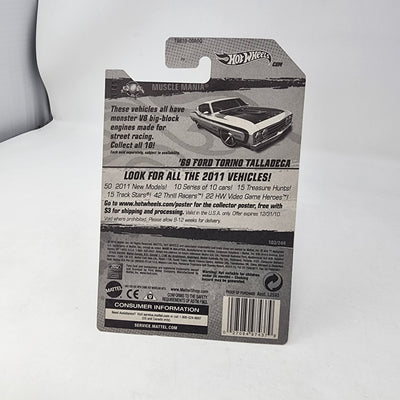 '69 Ford Torino Talladega #103 * White * Hot Wheels 2012