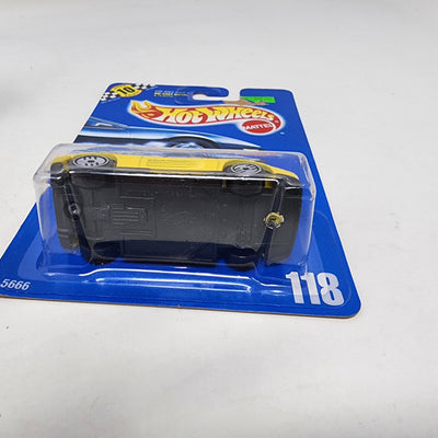 Ferrari 348 #118 * Yellow w/ UH Rims * Hot Wheels Blue Card