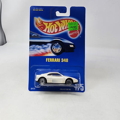 Ferrari 348 #175* White w/ UH Rims * Hot Wheels Blue Card