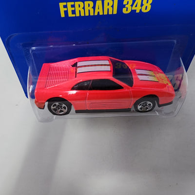 Ferrari 348 #226 * Pink w/ 5sp Rims * Hot Wheels Blue Card