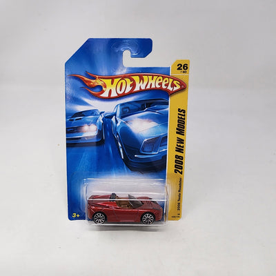 2008 Tesla Roadster #26 * Burgundy * Hot Wheels 2008
