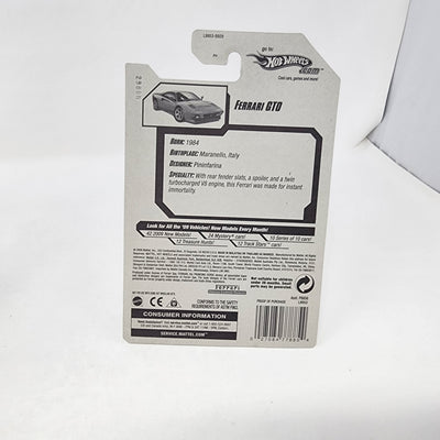 Ferrari GTO #38 * Snow Card * Hot Wheels 2008