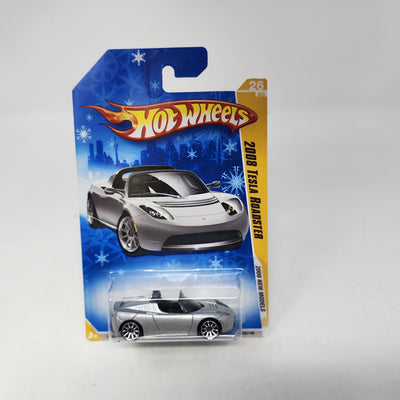 2008 Tesla Roadster #26 * Target Snow Card * Hot Wheels 2008