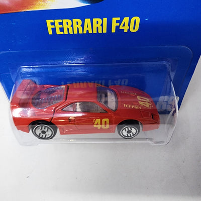 Ferrari F40 #69 * Red w/ Silver UH Rims * Hot Wheels Blue Card