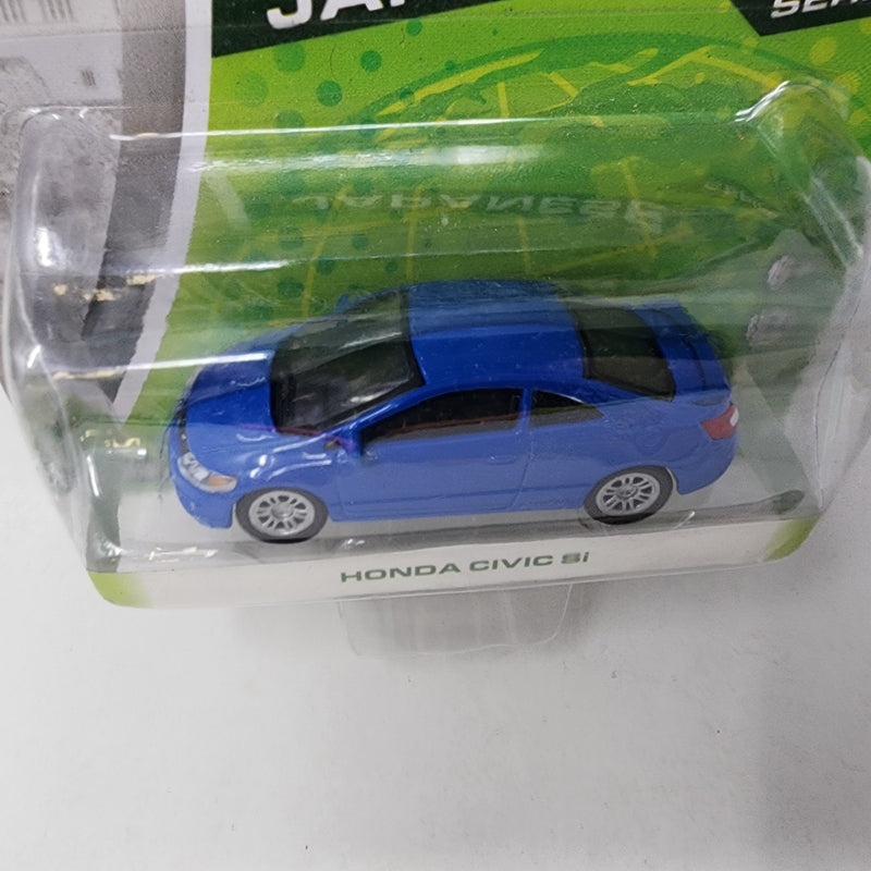Honda Civic Si * Blue w/ Silver Rims * Greenlight Motor World Japanese Edition Series 9